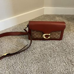 Coach Tabby 26 Signature Logo Coated Canvas Shoulder Bag