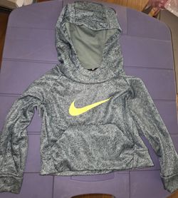 Nike Youth Hoodie Teal Blue Green Speckled Swoosh Dri-FIT Sweatshirt Size 2T