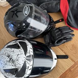 Motorcycle Helmets & Bilt Riding Jack with Rocket Golves Package deal.