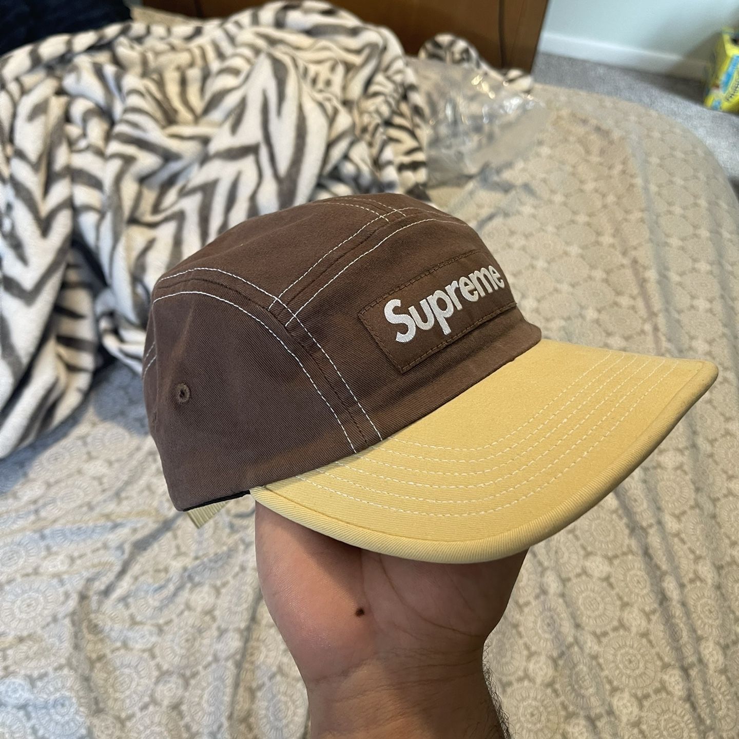 Classic Black Leather Supreme Camp Box Logo Cap for Sale in Brooklyn, NY -  OfferUp