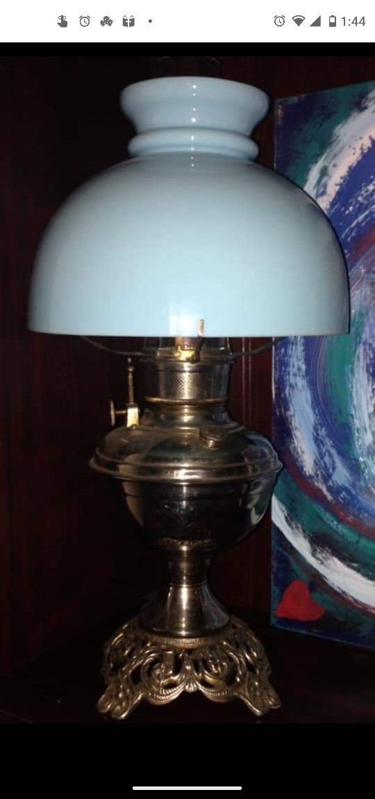 Antique Rare Blue Lantern 