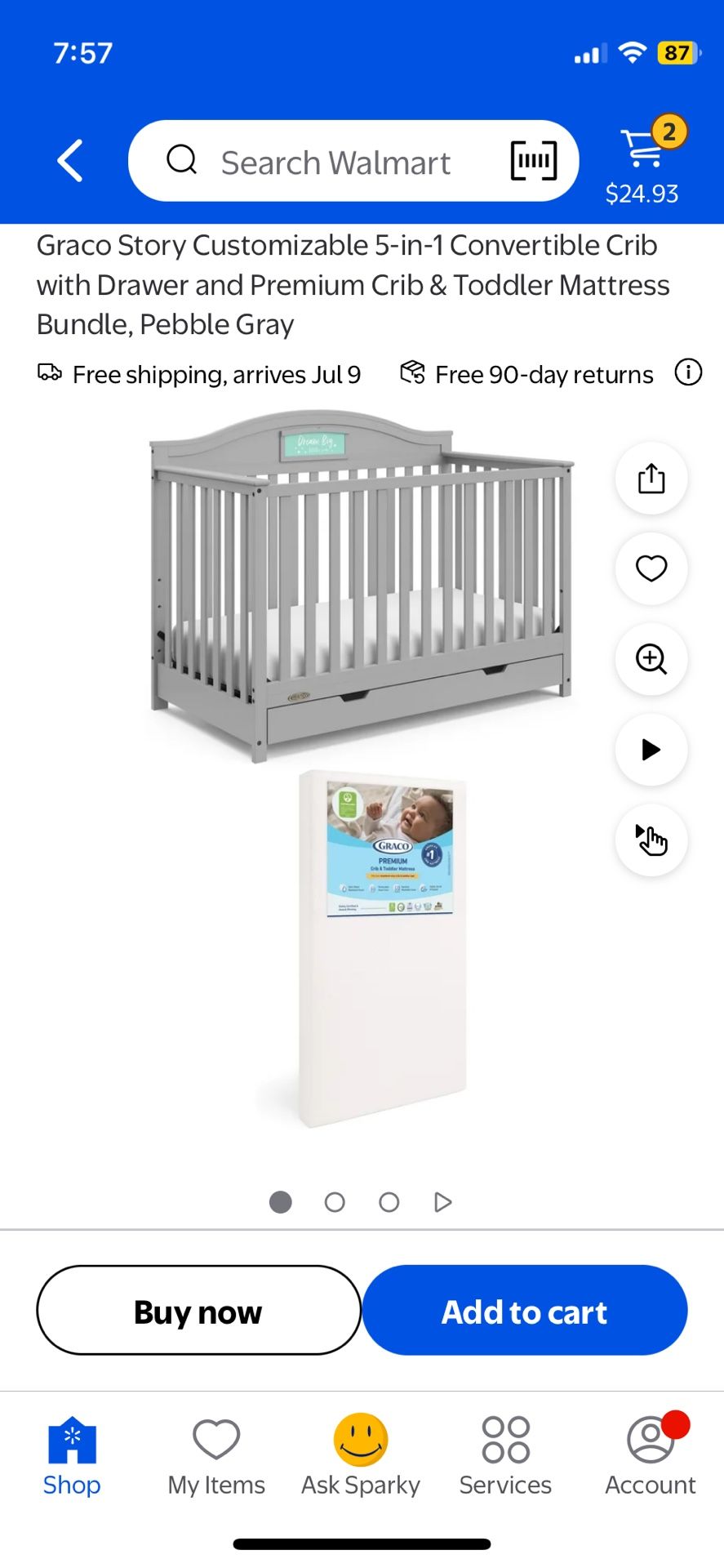 Graco Convertible Baby Crib