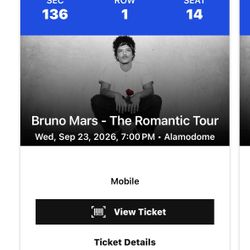 Bruno Mars - San Antonio 