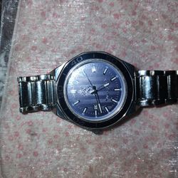 U.S. Polo Association Cobalt Sterling Silver Mens Watch (jewelry; handpiece)