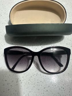 Jimmy Choo Women’s Oversized Tortoise Frame Sunglasses with Case