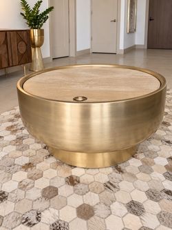 West Elm Coffee Table- Drum Storage 32’