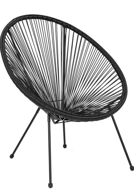 Barton Outdoor Acapulco All-Weather Patio Bistro set 2 Chairs, Black