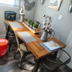 Table with 6 Chair and 3 Stool 