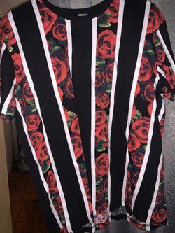 Mens Forever 21 Rose Shirt