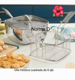 Olla freidora cuadrada de 6 qts nueva en su caja 🌺 princess house 🌺