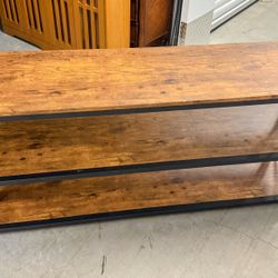 Beautiful living room or den table or TV stand, great for pictures. 60 inches long, 15 3/4 inches wide, and 25 inches tall.