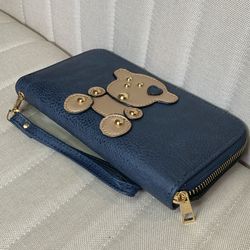 Navy Blue Teddy Wallet