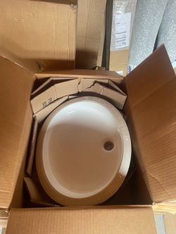Ovalyn Universal Access Undermount Bathroom Sink in White