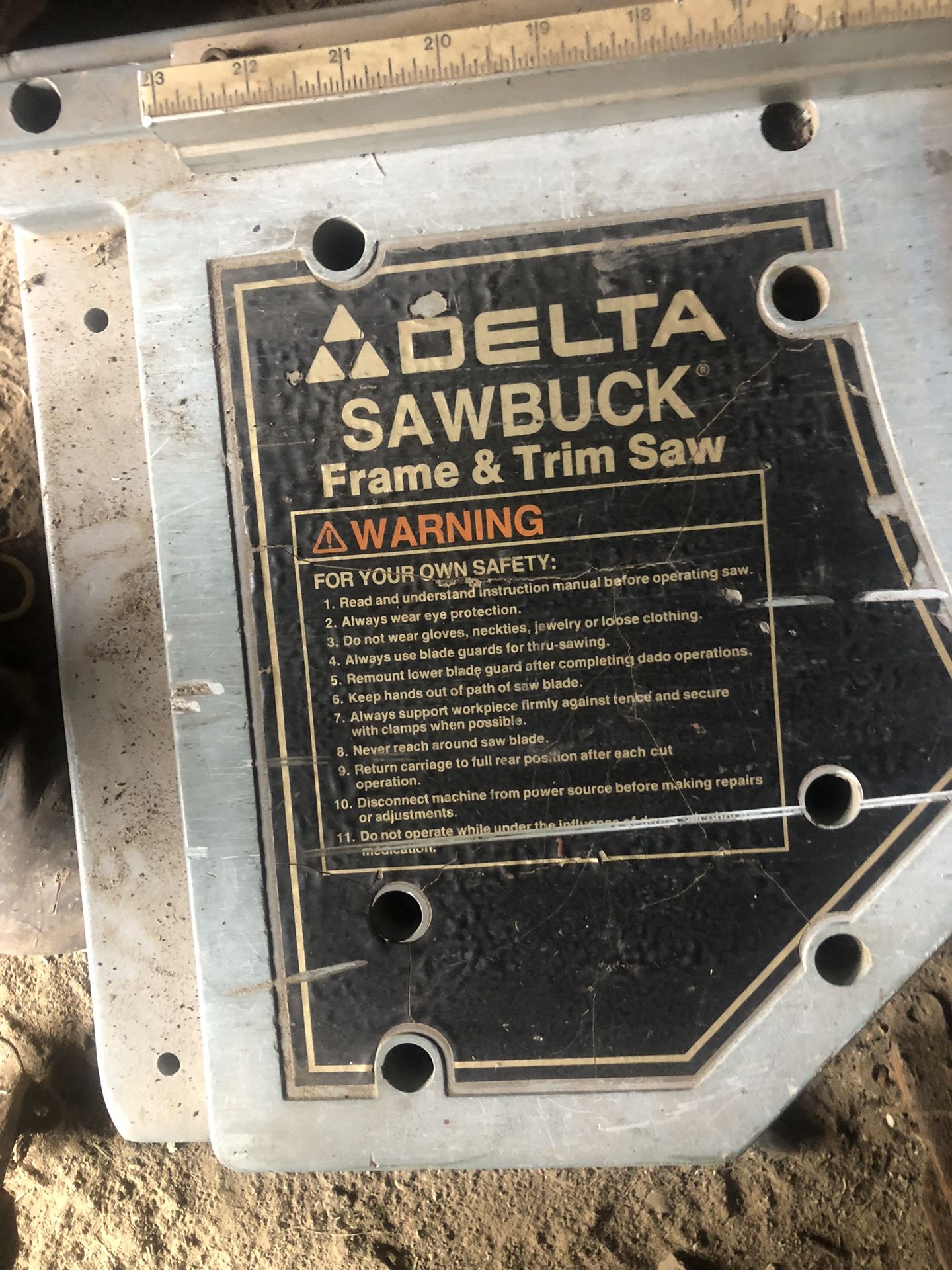 Vintage Delta Sawbuck Frame And Trim Saw
