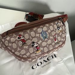 Coach Disney X Coach Belt Bag With Mickey Mouse & Friends Embroidery