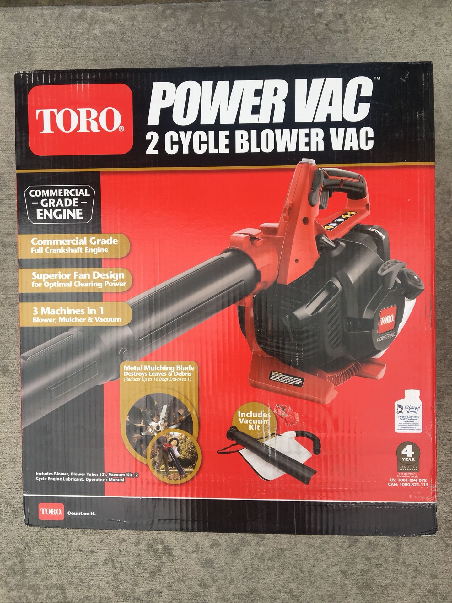 Brand New Toro Gas Power 2 Cycle Blower/Vac