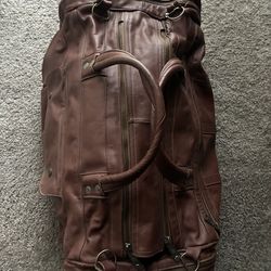 brown Leather DUFFLE BAG/TRAVEL