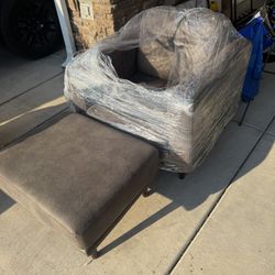 Chair Lounger and Ottoman 