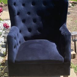 Blue Velvet Chair 
