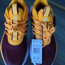 Adidas Arizona State Unisex AlphaBoost V2 Shoes - Maroon/Gold 