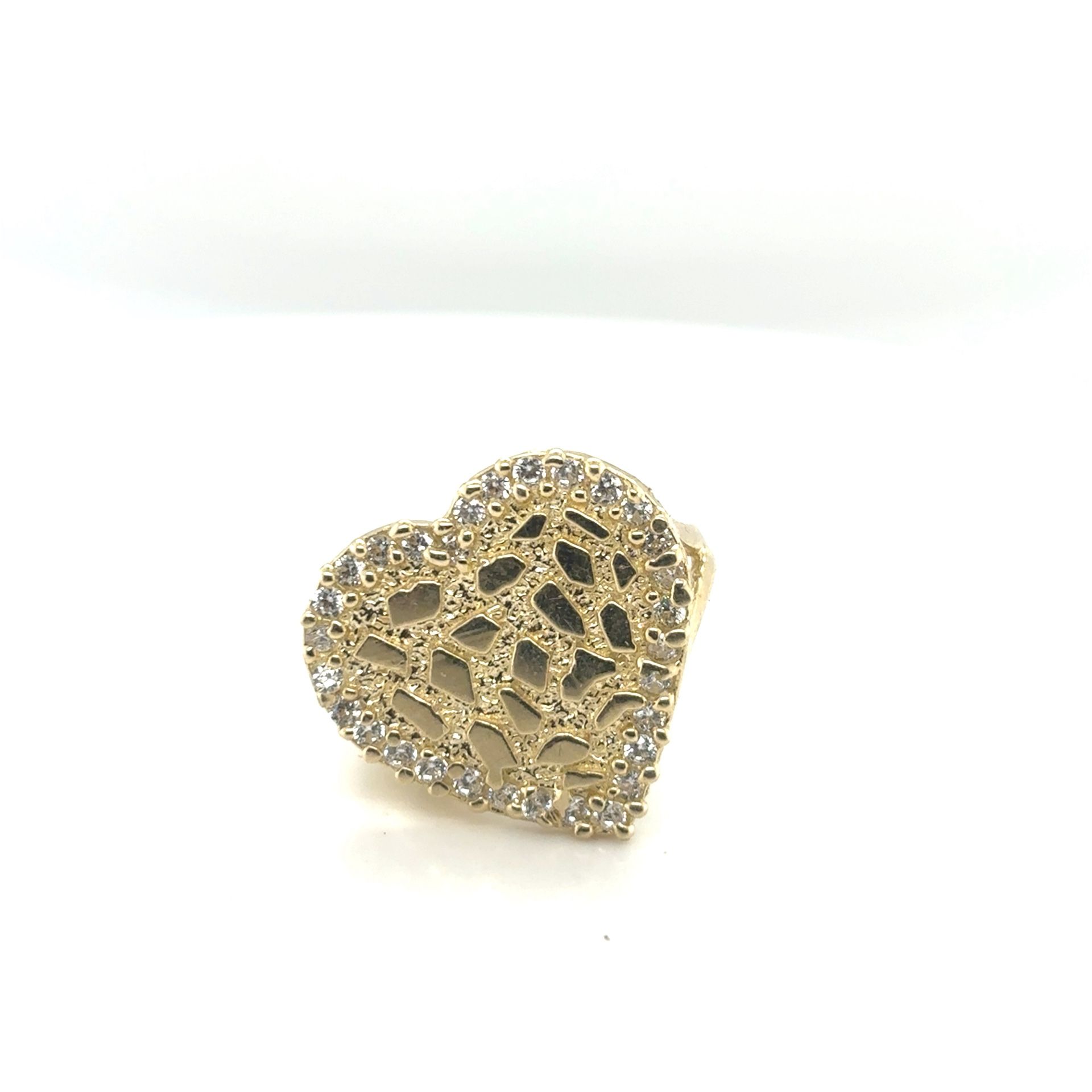 Heart Nugget Ring With Cz’s