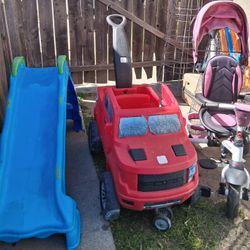 Outdoor /indoor Toys Used Condition Price Vary Per Item Slide $20 Truck $30 Pink Tricycle /Push Car $15 