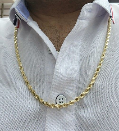 HEAVY 14K Solid Gold Rope Chain 48 Grams