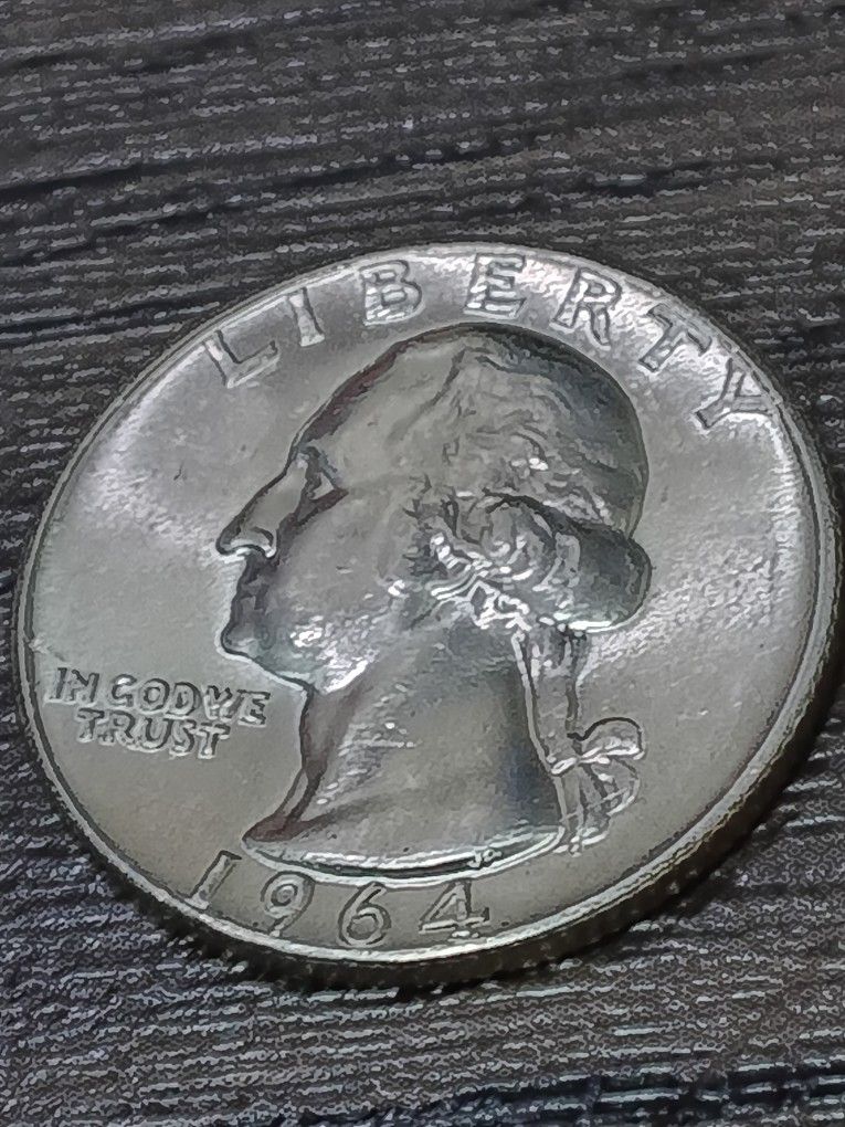 This One Is A Treasury Piece Perfect For Your Collection Only For Collectors Extremely RARE (1964)LIBERTY Quarter With A D On The REVERSE SIDE