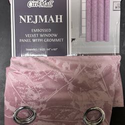 Velvet Window Panel With Grommet 