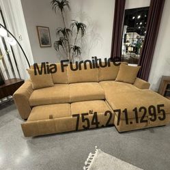 Pull Out Sleeper Sofa Sectional Couch 