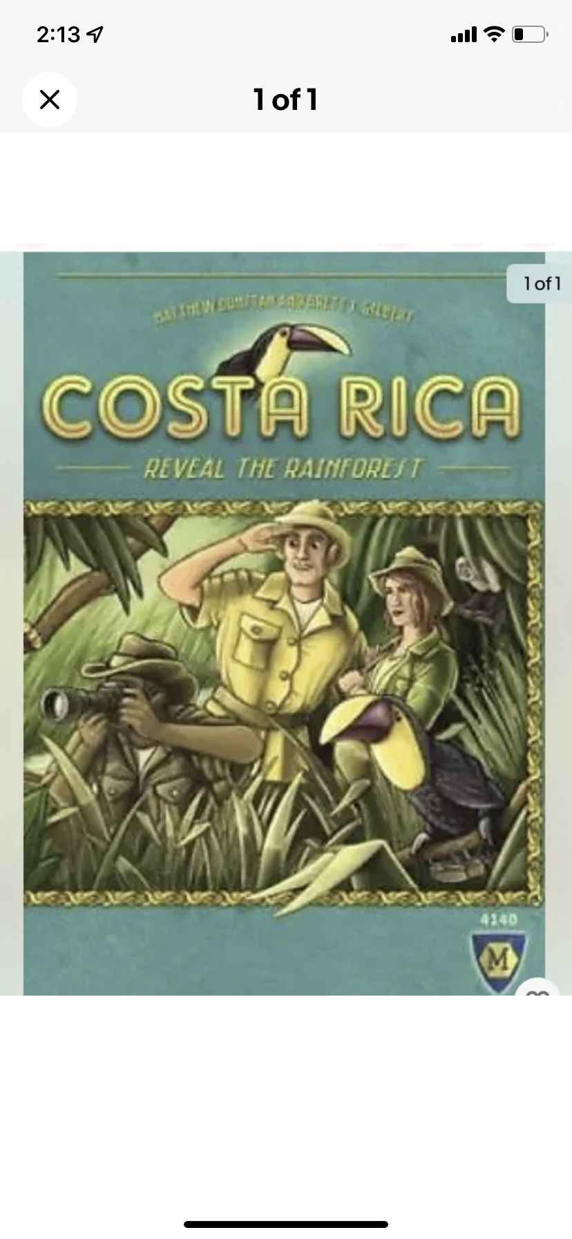 Mayfair Boardgame Costa Rica EX