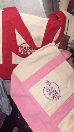 Trader Joe’s Mini Totes Pink And Red