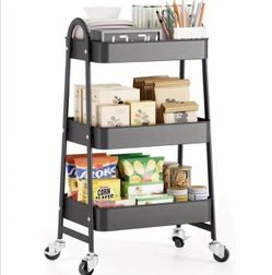 3-Tier Metal Rolling Storage Cart