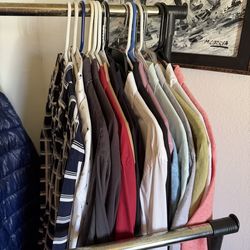 19 assorted mens button down shirts