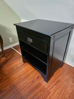 Black side table
