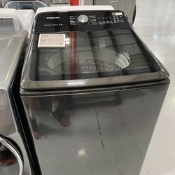 Samsung Black Stainless Steel 5.0 Cu. Ft. Top Load Washer With Super Speed