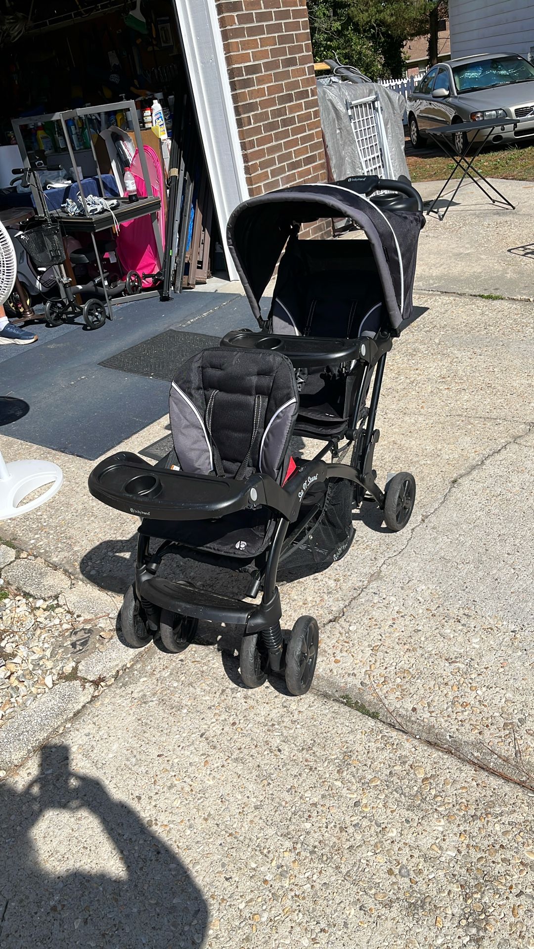 Double Stroller Great Condition Sit And Stand
