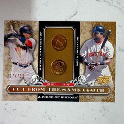 2008 UD A Piece of History Cut From the Same Cloth Ramirez/Ortiz Red Sox /799