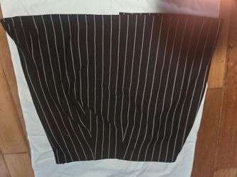 Black w/ White Pinstripe Mini Skirt w/ Slit