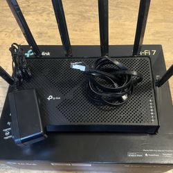 TP-Link - Archer BE6500 Dual-Band Wi-Fi 7 Router - Black