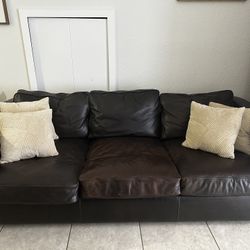 Italian Leather Sofa FREE