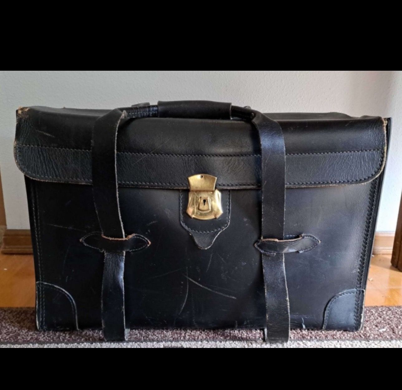 Vintage Leather Belting Briefcase by Wear Best Top Grain Cowhide