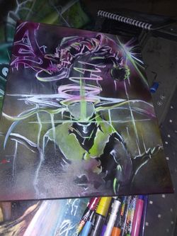 Original spray paint and acrylic on canvas