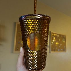 Starbucks 50th Anniversary Grande Gold Studded Cup