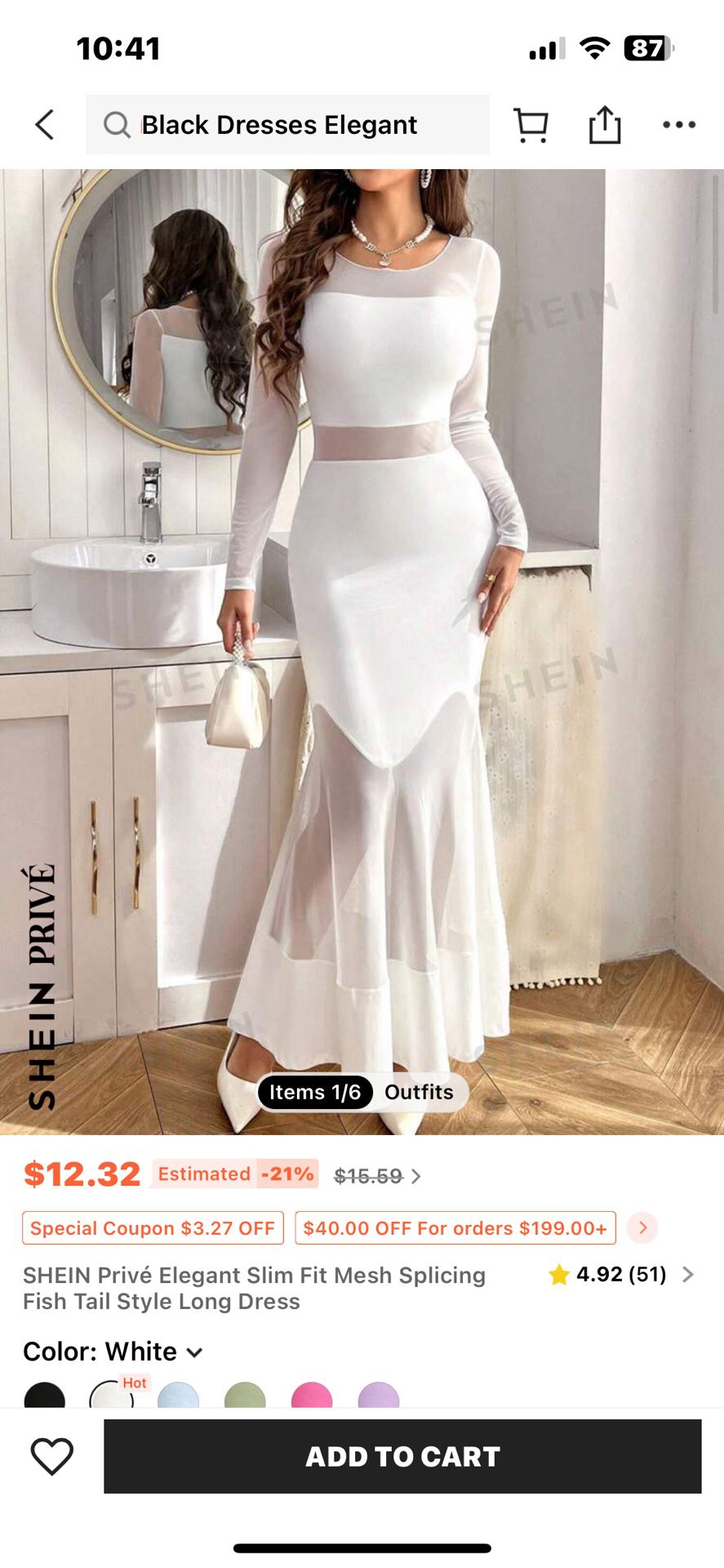 White Shein Dress