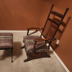 Rocking Chair And Stool