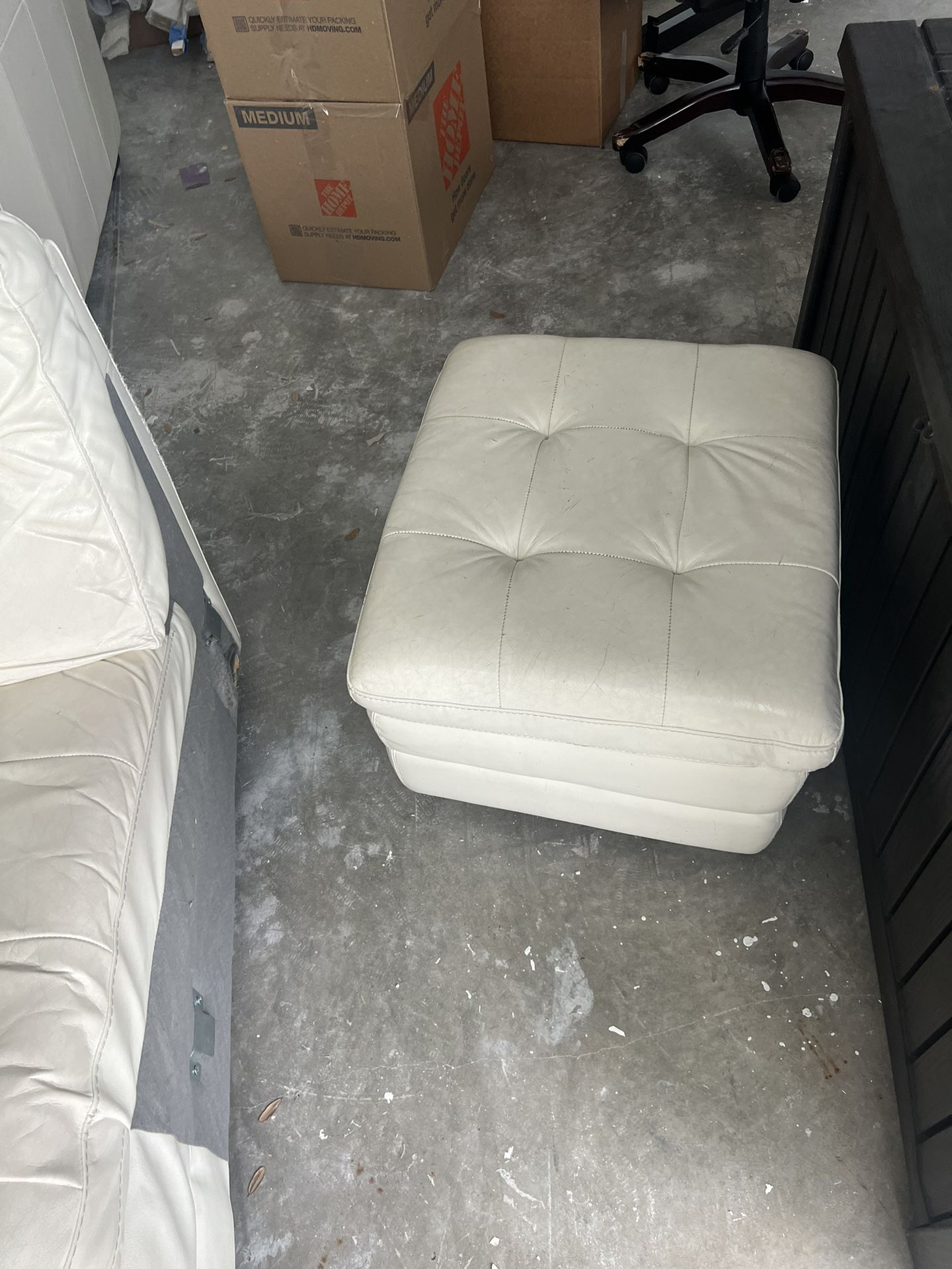 FREE White Leather Sectional