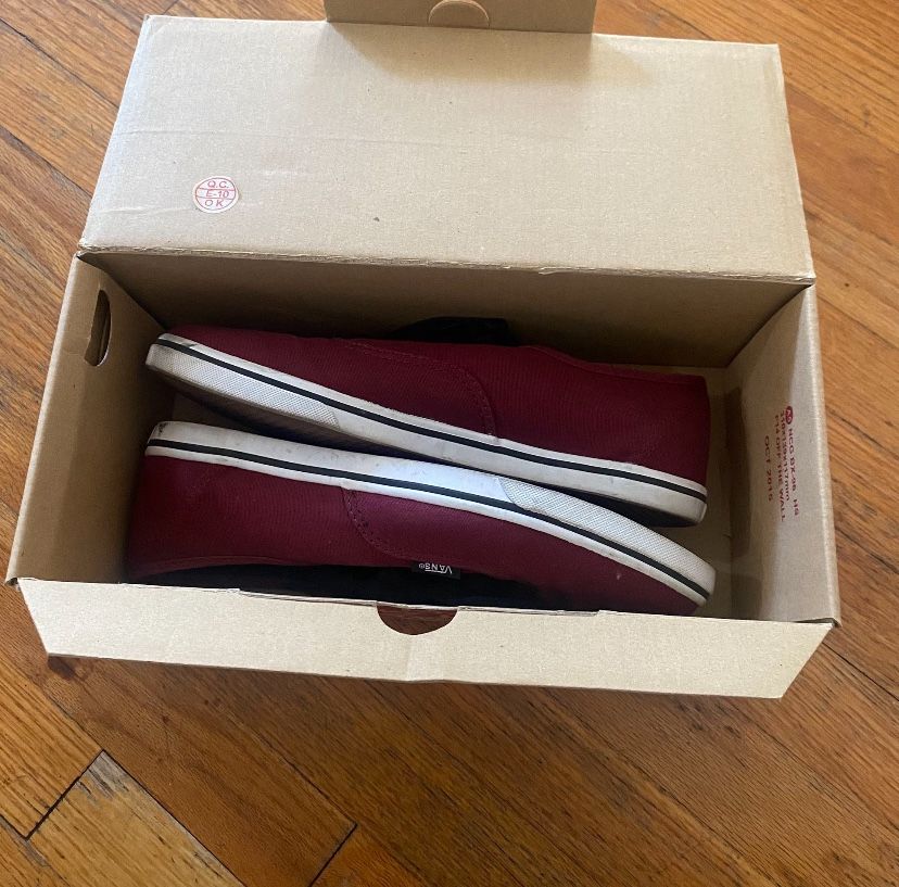 Red Lace Up Vans