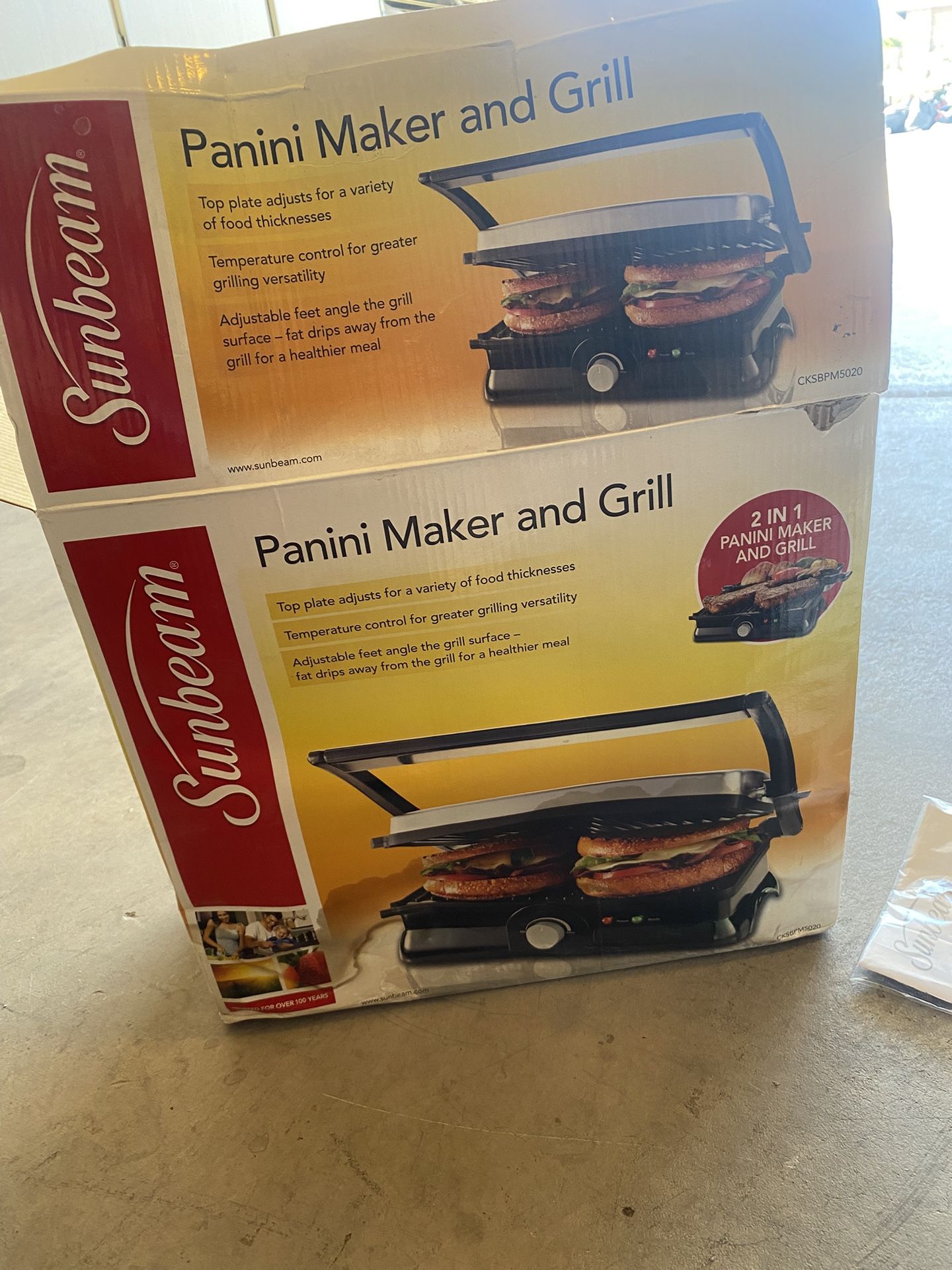 Sunbeam panini maker and Grill