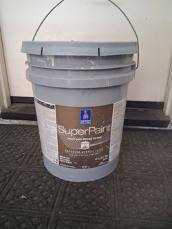 Sherwin-Williams SuperPaint Exterior Flat  half full 5-Gallon